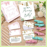 64 Pcs Sage Green Baby Shower Games Include How Big Is Mommy'S Belly Sign Measure Bump Game 50 Guessing Cards 10 Pencils 3 Measuring Tapes For Baby Shower Gender Reveal Party Supplies