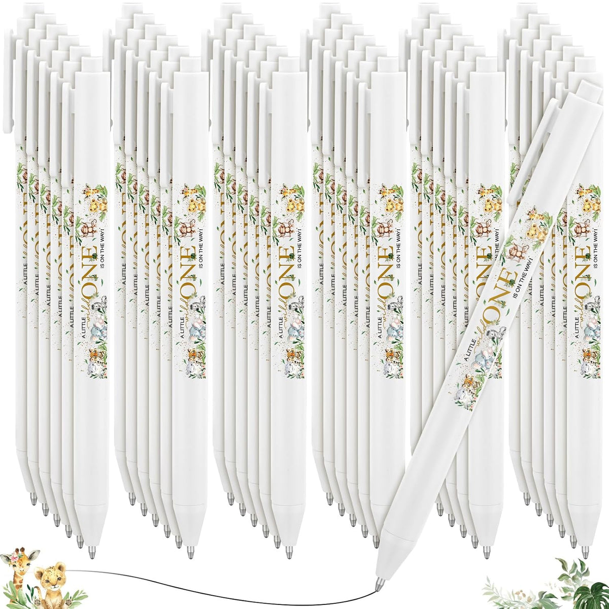 36 Pcs Safari Animals Baby Shower Pens Gifts Bulk Party Favors For Guests Games Neutral Gender Reveal Favors Baby Shower Prizes Souvenirs Gift Bags Stuffer Supplies
