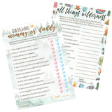 Little Adventurer Baby Shower Party Games – 2-Game Bundle With Guess Who Mommy Or Daddy & All Things Wilderness Matching Game – 20 Player Cards, Adventure-Themed Baby Shower Activities