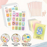 Baby Shower Games For Girls And Boys - Baby Shower Loteria Bilingual Activities For Kids Ideas, Funny Party Bingo Game Loteria Cards In Spanish And English For 50 Players
