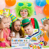 Birthday Wrapping Paper For Boys Girls Kids Men Women Holiday Party - 3 Large Sheets Colorful Balloon 'Happy Birthday' Candles Gift Wrap - 27 Inch X 39.4 Inch Per Sheet