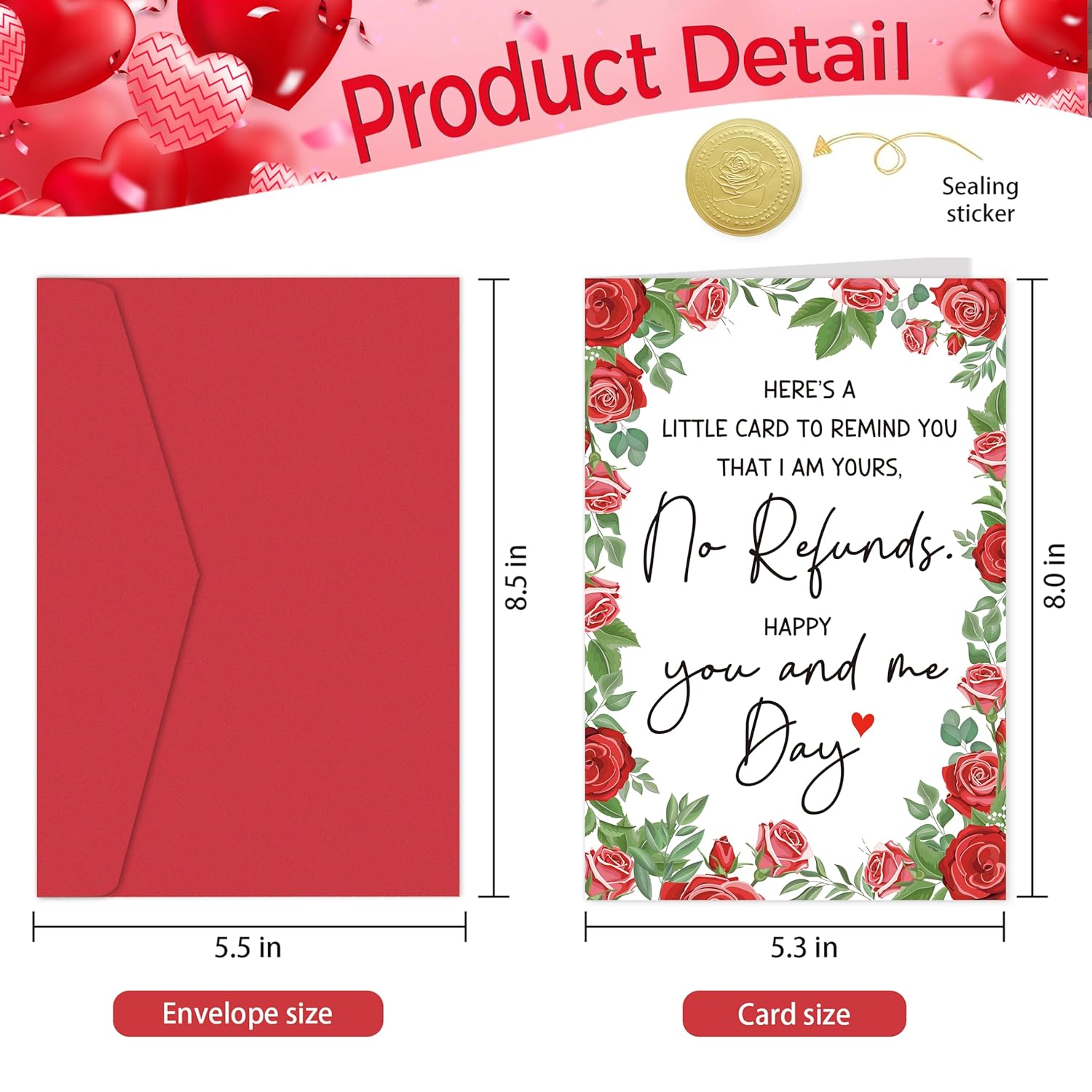 Funny Anniversary Card For Him Her, Humorous Valentines Day Cards For Husband Wife Boyfriend Girlfriend, I Am Yours No Refunds Card