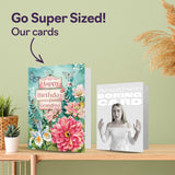 Grandma Birthday Card - Nature Floral Garden - Beautiful Happy Birthday Card For Grandma From Granddaughter Grandson, A5 Female Floral Bday Greeting Cards