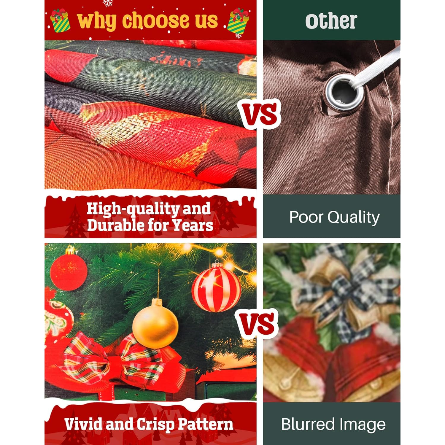 Christmas Door Cover, 35.4"X78", Christmas Tree With Ornament Balls Design, Unique Holiday Banner For Front Door & Party Décor