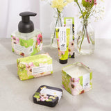 Pre de Provence Le Jardin Collection Scented Candle & Tin, Soy Blend, 21+ Burn Time, 3.5 oz, Rhubarb & Lychee