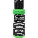 DecoArt Americana Multi-Surface Satin Acrylic Paint, 2-Ounce, Apple Green
