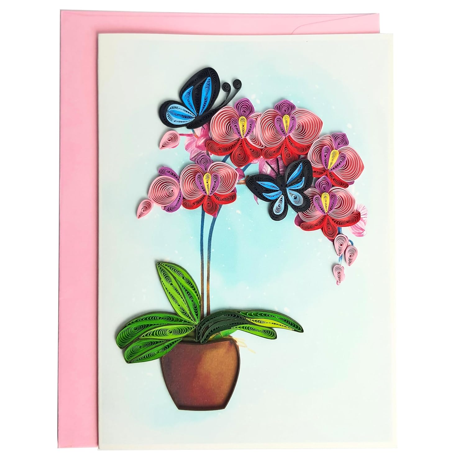 - Quilling Mothers Day Card, 5X7 In Butterfly Orchid Mother'S Day Card For Mom, Wife, Daughter, Sister, Grandma, Birthday Gift For Women With Envelope