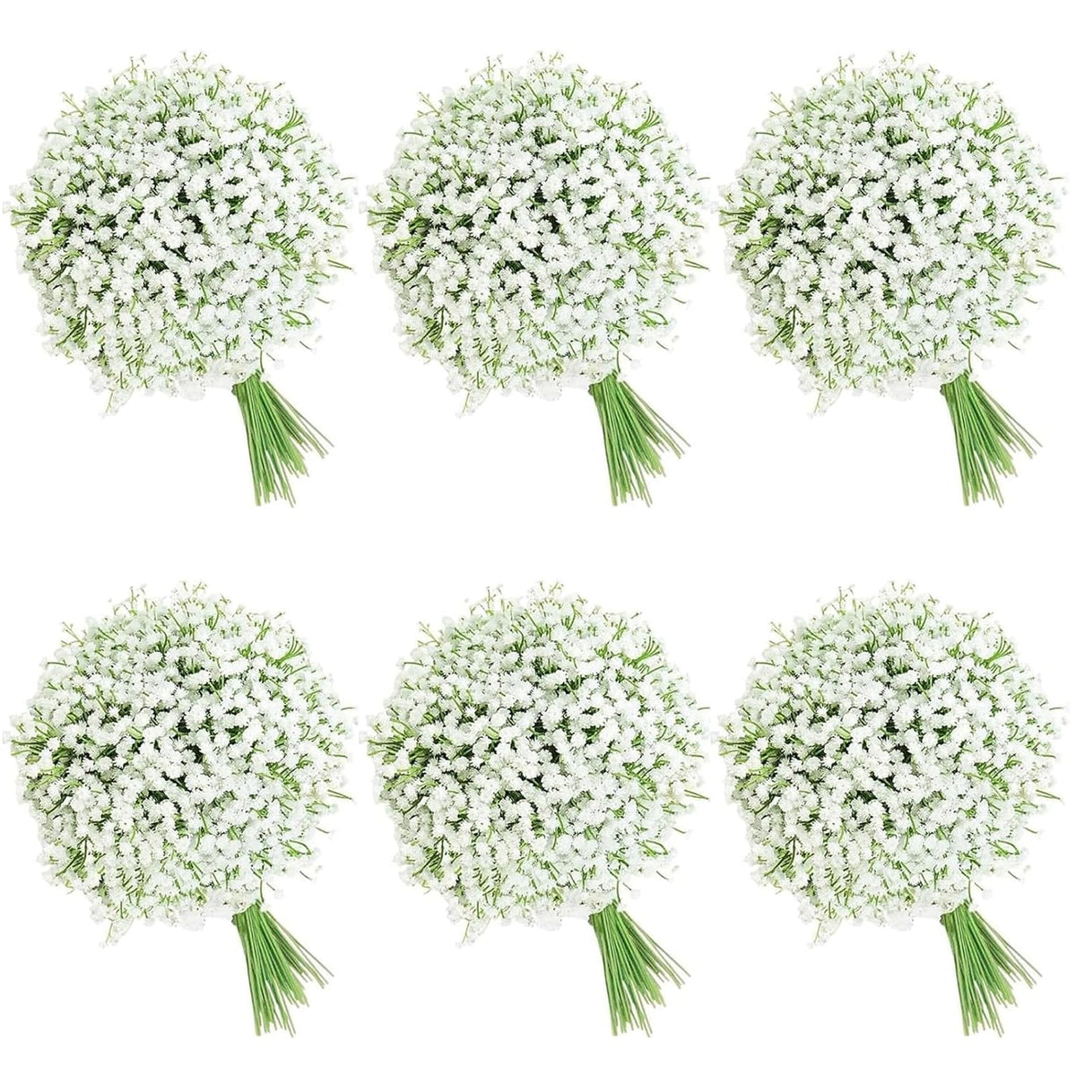 120 Pcs Babys Breath Artificial Flowers, White Babys Breath Flowers Artificial Bulk Real Touch Flowers For Wedding Party Home Garden Decoration