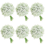 120 Pcs Babys Breath Artificial Flowers, White Babys Breath Flowers Artificial Bulk Real Touch Flowers For Wedding Party Home Garden Decoration