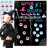 Witch Or Wizard Gender Reveal Games With 48 Voting Stickers, Halloween Baby Gender Reveal Decorations, Boy Or Girl Gender Reveal Ideas, Gender Reveal Voting Board Party Supplies
