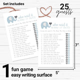 Elephant Baby Shower Game For Boys - 25 Guess Who Mommy Or Daddy Game Cards - Fun Guessing Activities For Guests - Royal Prince Blue Jungle Theme
