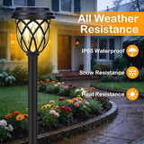 12 Pack Solar Garden Pathway Lights IP65 Waterproof Warm White Landscape Lights
