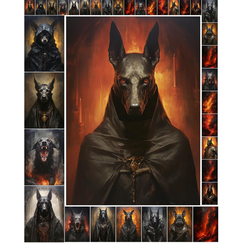 Decoupage Paper Pack (35 Sheets 6"X8") Menacing Dobermans And Other Big Dogs I