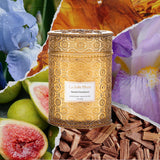 Santal Himalayen Candle - Sandalwood, Fig & Amber |19 Oz Large Wooden Wick Candle | Natural Soy Wax | 90 Hours Clean Burn | Gift-Ready For Hosts & Gatherings | Elegant Home Décor