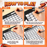 10 Pack 18.9 X 16.9'' Large Football Squares Board For Football Pool Poster 100 Grids Poster Cards Sports Strip Cards Scratch Off Pull Tabs Sport Game Bet For Baseball Party Favor