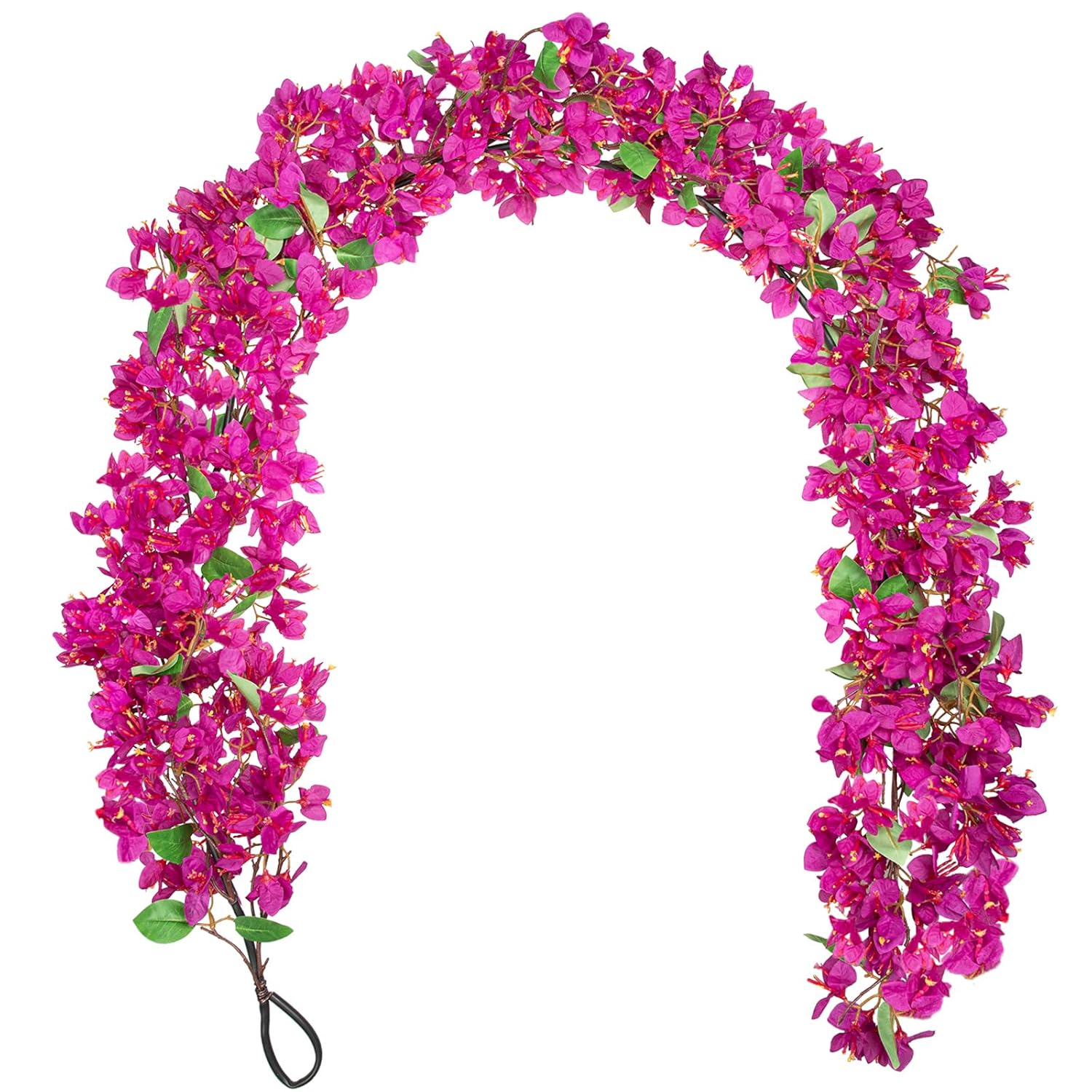 6Ft Pink Bougainvillea Flower Garland – Artificial Silk Floral Vine With Built-In Hook Faux Flower Garland For Backdrop Table Wall Wedding Party Home Decoration