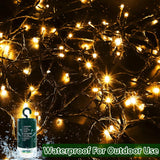 50 Ft-150 Led Christmas Decoration Fairy Lights Battery Operated,Green Wire Mini Light With Waterproof,Timer,Remote Cont
