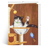 Cat Tree Pop Up Card, Funny Cats, 3D Greeting Card, Gifts For Birthday, Valentines Day, Mothers Day, Fathers Day, Cat Person, 5X7 - Includes Envelope And Message Note