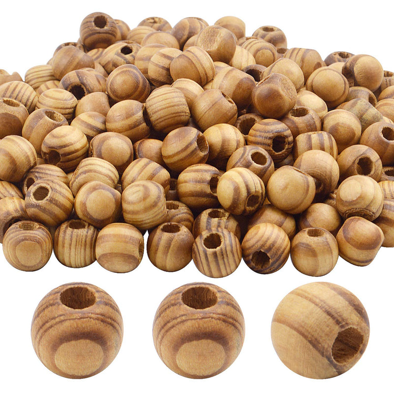 Natural Wooden Beads, 200 Pieces 12Mm Diameter Round Loose Spacer Beads Large