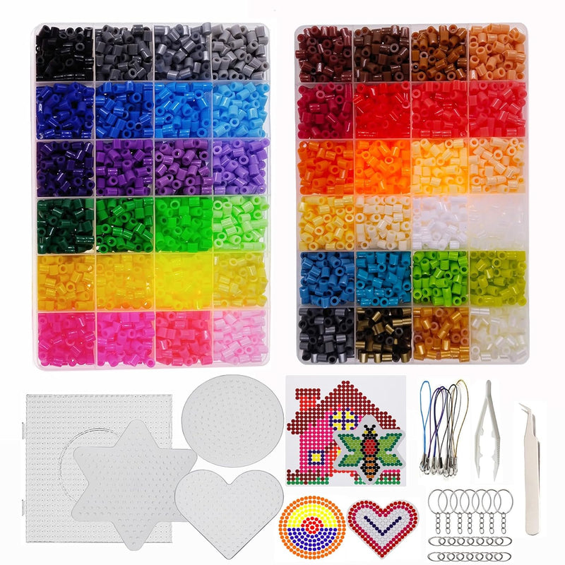 Fuse Beads Kit 4800Pcs 48 Colors Iron Beadss Set, 5Mm Melting Beads Crafts Art