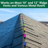 100 Pcs Adjustable Roof Ridge Light Clips, Christmas Light Ridge Hooks For C7 C9 Mini Lights, Universal Christmas Light Roof Clips For Outdoor Ridgeline Hanging String Light