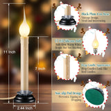 2 Pack Electric Window Candle Lights, 7 Inch Christmas Window Candles Plug In With Led Silicone Bulb, 120V C7 0.6W Warm White Country Rustic Candle Light With 5 Ft Cord And On/Off Switch