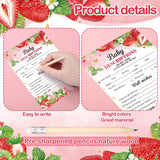 320 Pcs Strawberry Baby Shower Games Includes 6 Games Each 50 Sheets With 20 Pencils Includes Baby Descriptions And Wishes Game Guess Who Bingo Word Search