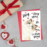 Funny Cat Valentines Day Card For Him Her, Cute Anniversary Card For Husband Wife, Cat Birthday Cards For Friends Bestie, Pet Lover Vday Cards Gifts