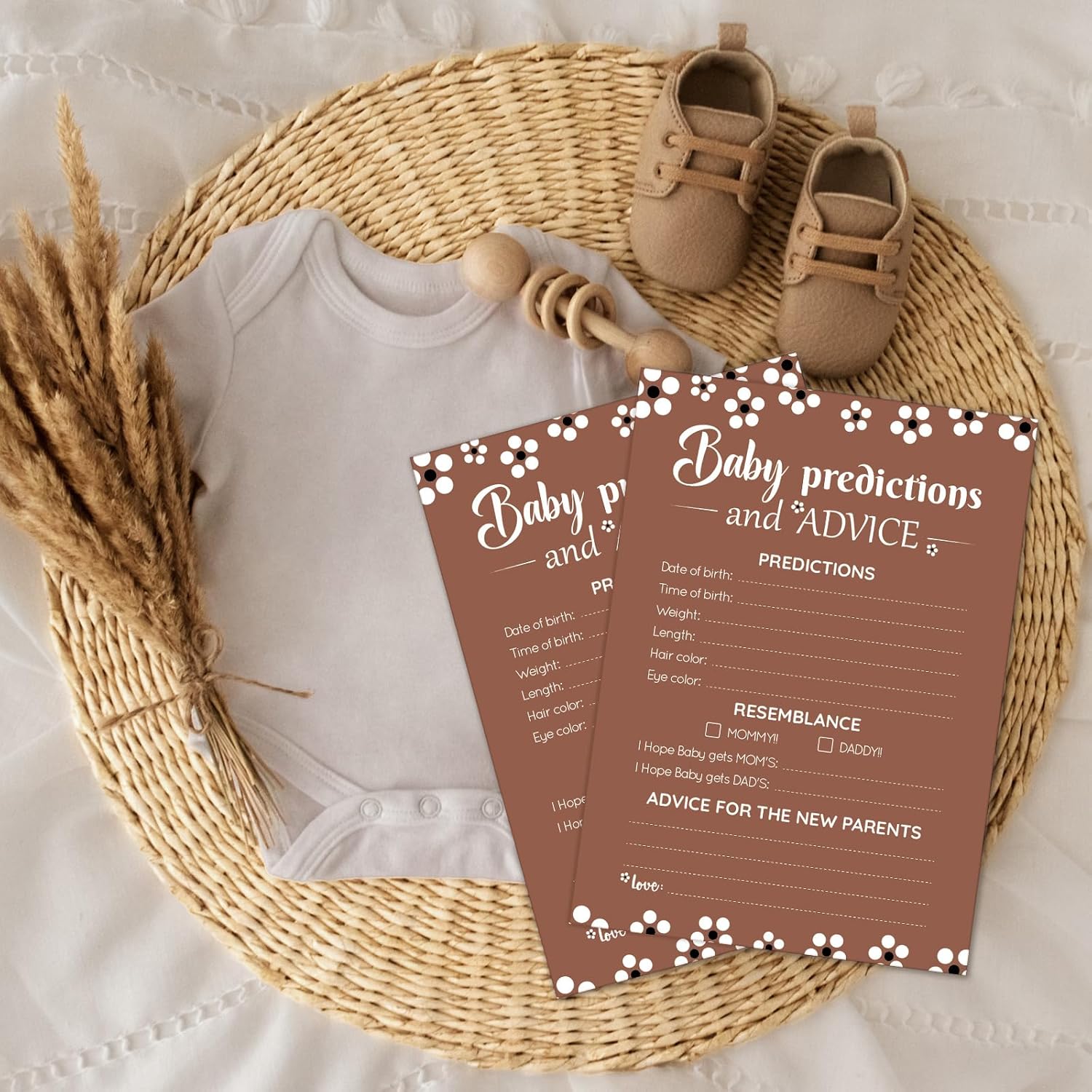 50 Pack Cielito Lindo Themed Baby Shower Prediction & Advice Cards Gender Neutral Decorations Games For Boy Or Girl Large 7 X 5 Inch Activity Keepsake For Baby Shower Party New Parents