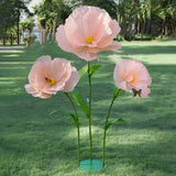 5.8 Ft Giant Artificial Flowers,Large Paper Flower,Huge Poppy Flowers Decoration For Wedding,Hotel,Office,Window Display And Home Farmhouse Decor(Champagne)