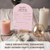 Baby Predictions And Advice Cards - 30Pcs Gender Reveal Games For Guests, 5 X 7 In Baby Shower Activities For Guests, Gender Neutral Decor Table Decorations For New Parents-Pink