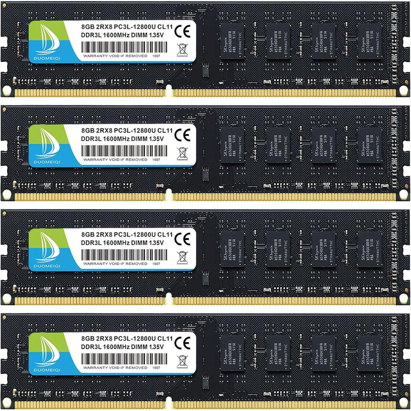 32Gb(4X 8Gb) Ddr3L/Ddr3 1600Mhz Desktop Ram 32Gb Pc3L-12800U Dimm Ram Pc3 1280