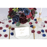 Artificial Wedding Flowers Combo For Bouquets & Centerpieces, Diy Flowers (Burgundy & Navy)