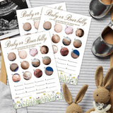 Wildflower Baby Shower Games, Beer Belly Game Cards, 25 Gender Neutral Cards With 1 Answer, Flower Gender Reveal Party Supply Kit, Baby Shower Decorations(5''X7'')-A22