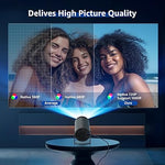 Mini Projector, Android TV 11, 1080P, 5G WiFi, Bluetooth, 10000 Lumen, 130"