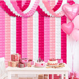 Valentines Day Garland, 12 Pack Valentines Streamers, 9.84Ft Four-Leaf Clover Hanging Banner For Valentine'S Day Wedding Baby Shower Birthday Party Decorations (Pink, White, Rose Red)