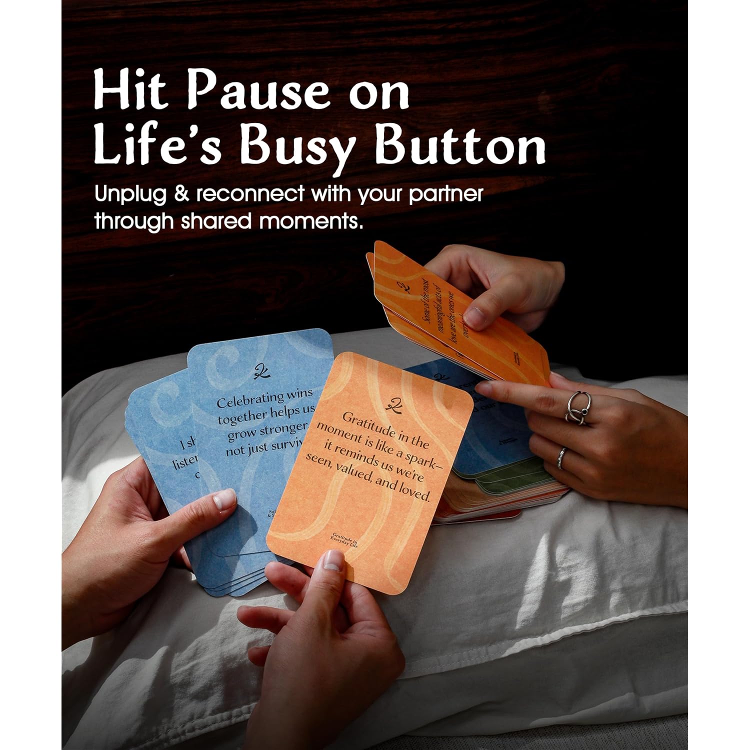 Positive Affirmation Cards For Couples – 54 Motivational & Inspirational Cards With Display Stand & Gift Box For Love, Reflection & Connection,A Lovely Gift For Newlyweds & New Parents