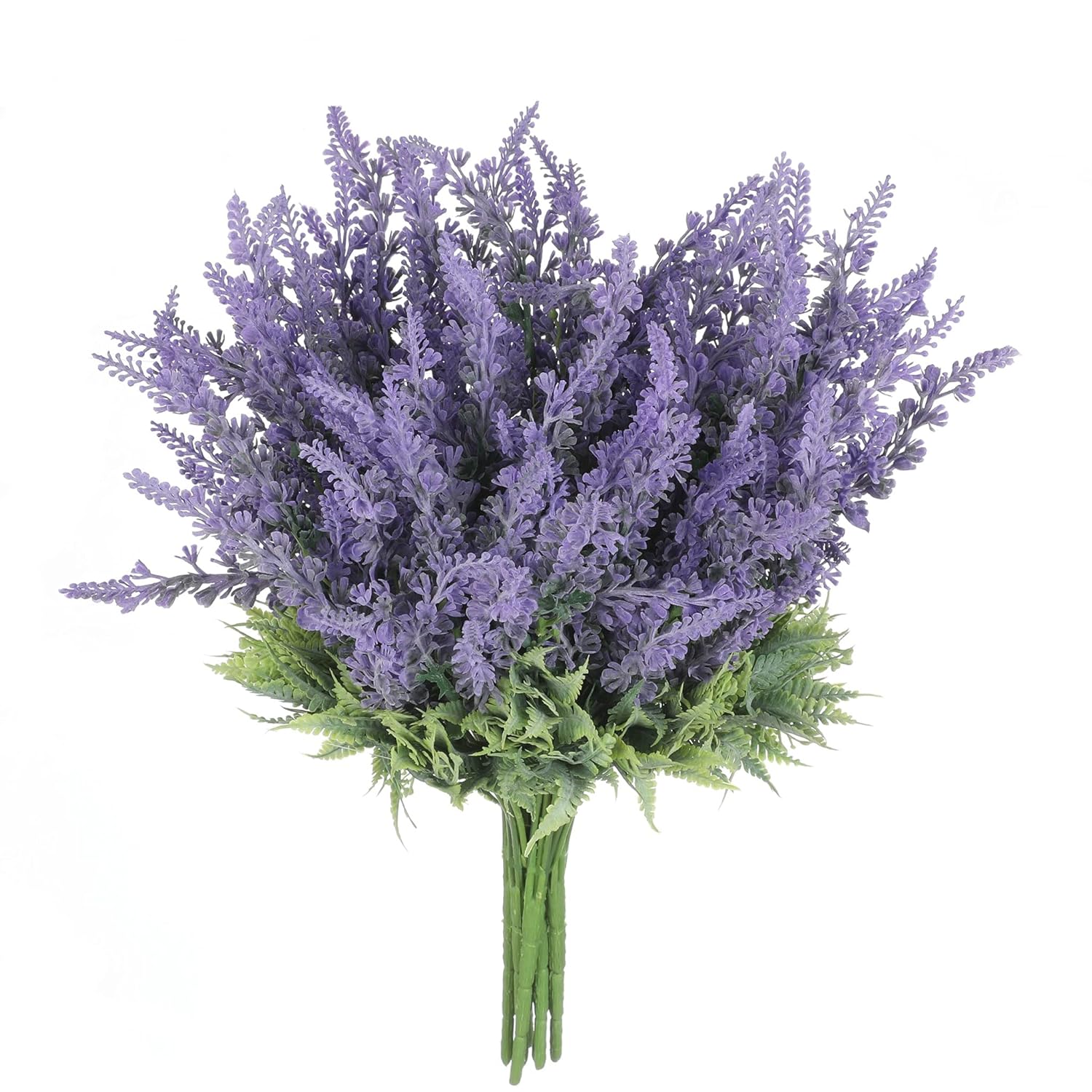 Lavender Artificial Flowers Bulk Stems Faux Purple Plants Real-Touch Bouquets Diy Home Decoration, 8Pcs