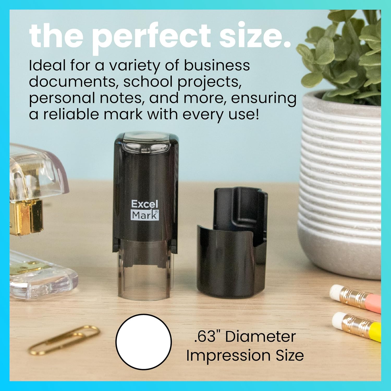 Self-Inking Christmas Rubber Stamp - Candy Canes - Red Ink