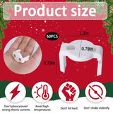 Extra Strong Magnetic Christmas Light Clips- Magnetic Light Clips For C9 Socket- Magnetic Sockets Light Clips Hooks For String Light Outdoor Patio Lighting (60 Pcs, White)