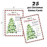 Roll A Christmas Tree Game, Christmas Candy Games, Christmas Party Supplies, For Activities And Family Party Games, Winter Activity, 25 Game Cards-2