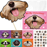 30 Valentines Day Dog Cards Kids Fun Puppy Face Cards With Envelopes Cute Animals Valentine Photo Booth Props Design For Kids Classroom Exchange Gifts Party Favors