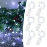 6 Pack 7Ft 20 Led Fairy Lights,Battery Powered, String Lights For Party, Wedding, And Christmas Decoration (6Pack 7Ft, C