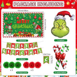 Merry Christmas Decorations Merry Banner Christmas Party Decorations Backdrop With Balloons For Party