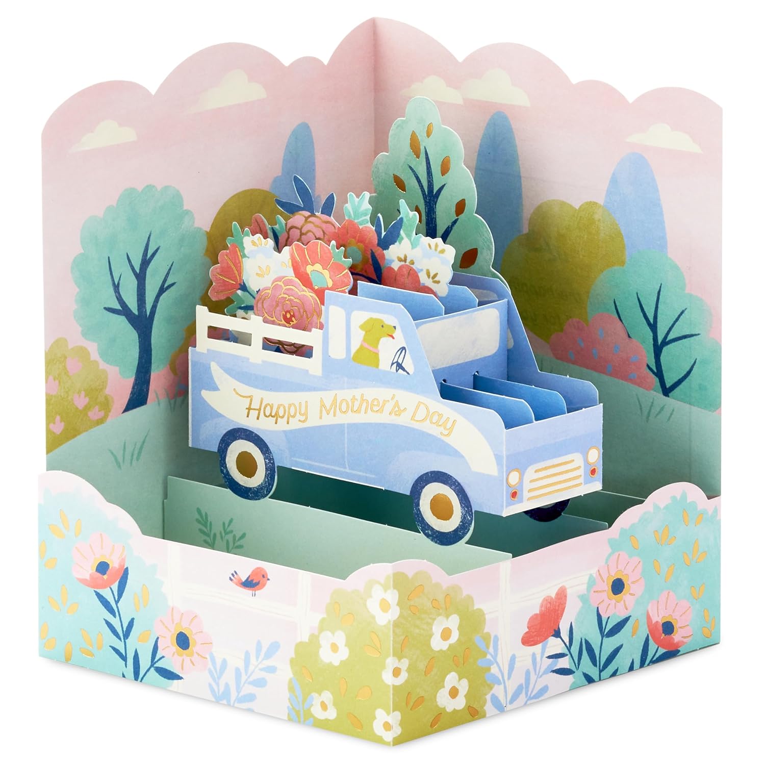 Hallmark Paper Wonder Mother's Day Pop Up Card (Truckload of Flowers)
