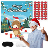 Christmas Party Games For Kids Families, Pin The Nose On The Reindeer Sticker Game Christmas Activities For Kids Adults, Xmas Holiday Party Favors