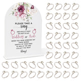 Flowers Bridal Shower Decorations, Wedding Shower Games, Popular Bridal Shower Game, Put A Ring On It Game, 1 Sign And 50 Rings(Dsxn05)
