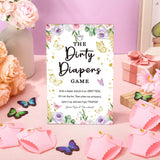 51 Pcs Dirty Diaper Baby Shower Games Butterfly Baby Shower Game Funny Wooden Sign 50 Pcs Mini Cute Felt Diaper For Gender Reveal Party Decoration