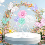 8 Pcs Giant Butterfly Flower Decorations 20 Inch 12 Inch 3D Large Silk Butterfly Artificial Flower Wall Decorations For Wedding Backdrop Bridal Shower Birthday Party Bedroom Living Room Decoration