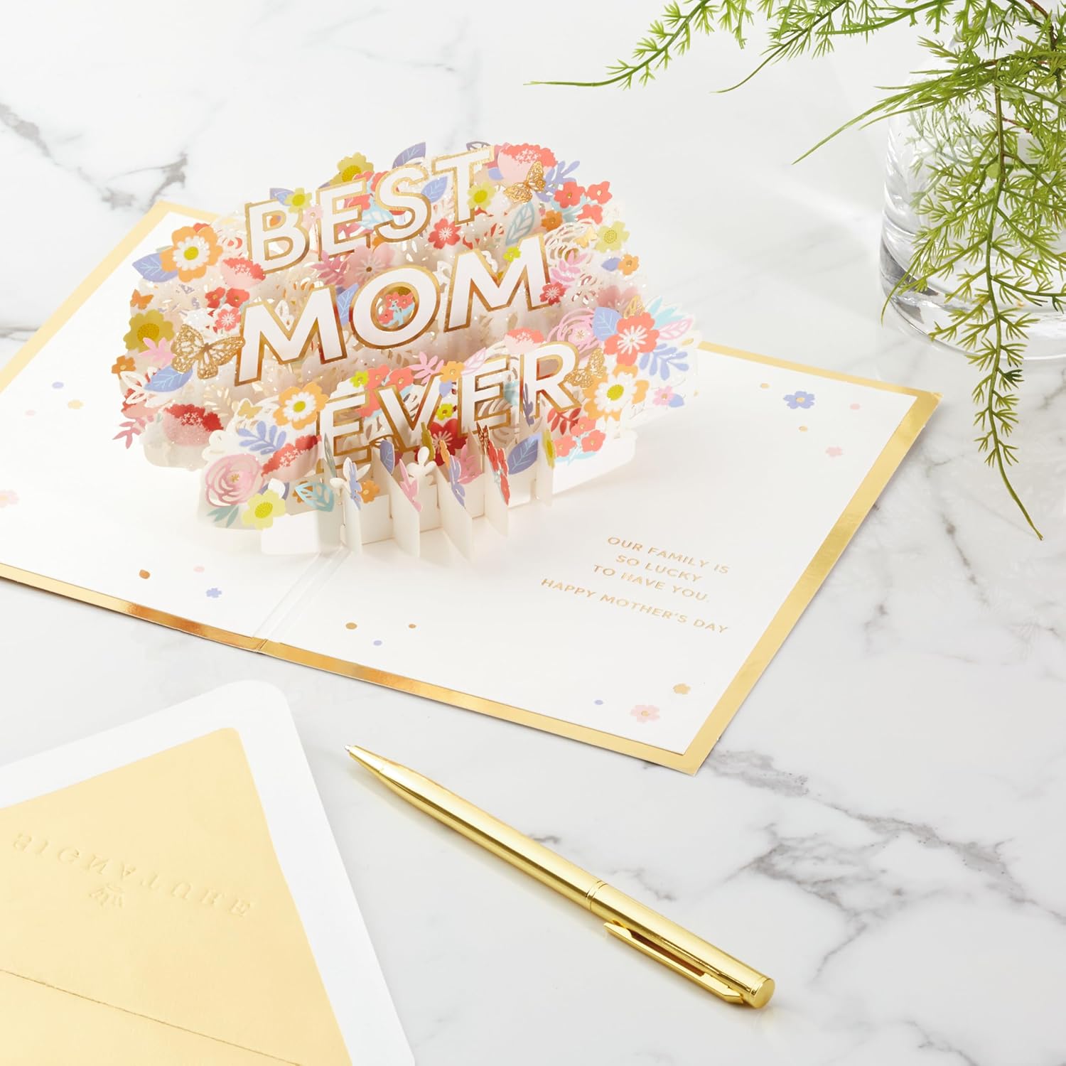 Hallmark Signature Paper Wonder Mother's Day Pop Up Card for Mom or Wife (Best Mom Ever)